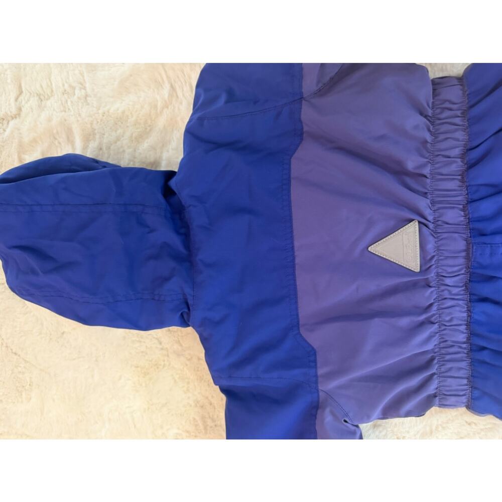 L.L.Bean Kids Hooded One-Piece Snowsuit Purple Blue 3T - Picture 9 of 9
